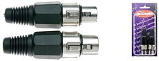 2 Female Xlr Pro Plug-Ni Plt