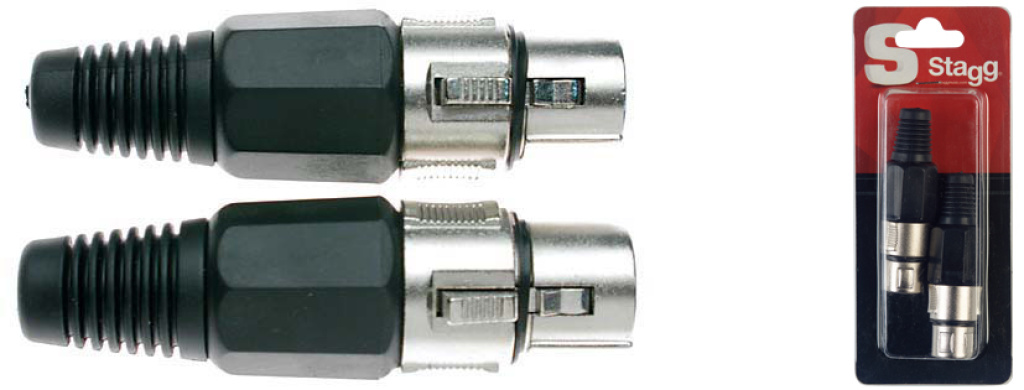 2 Female Xlr Pro Plug-Ni Plt - 2