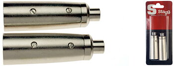 2 Male Xlr/Fem. Rca Adapt.-Met