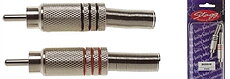 2 Rca Male Plug-Nickel Plated