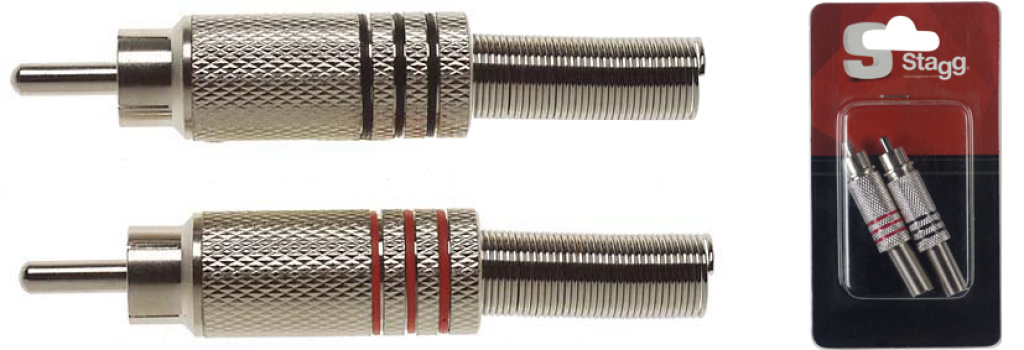 2 Rca Male Plug-Nickel Plated - 2