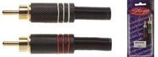 2 Rca Male Plug-Nickel Plt Bk