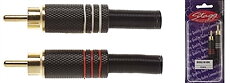 2 Rca Male Plug-Nickel Plt Bk