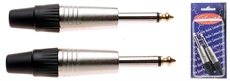 2 X 1/4" Jack Plug-Gold Tip
