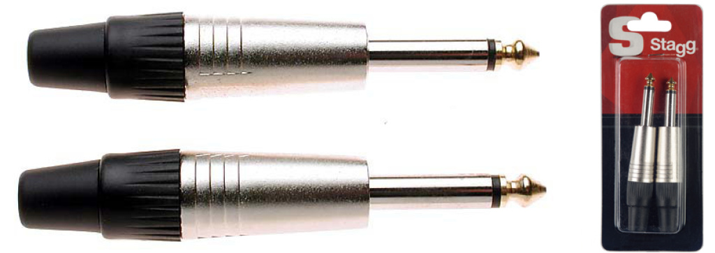 2 X 1/4" Jack Plug-Gold Tip - 2