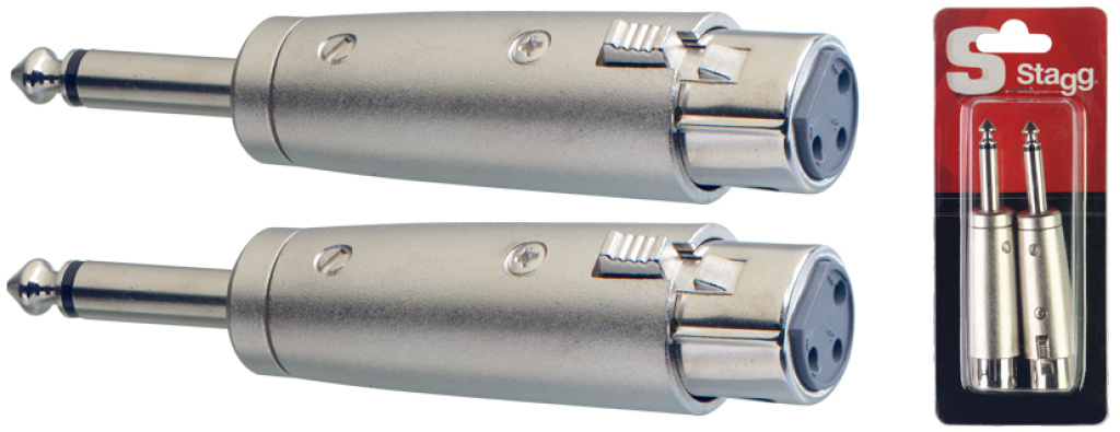 2 Xlr Fem./Jack Male Adapt-Met