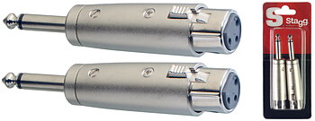2 Xlr Fem./Jack Male Adapt-Met