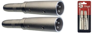 2 Xlr Male/Jack Fem Adapt.-Met