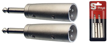 2 Xlr Male/Jack Male Adapt-Met