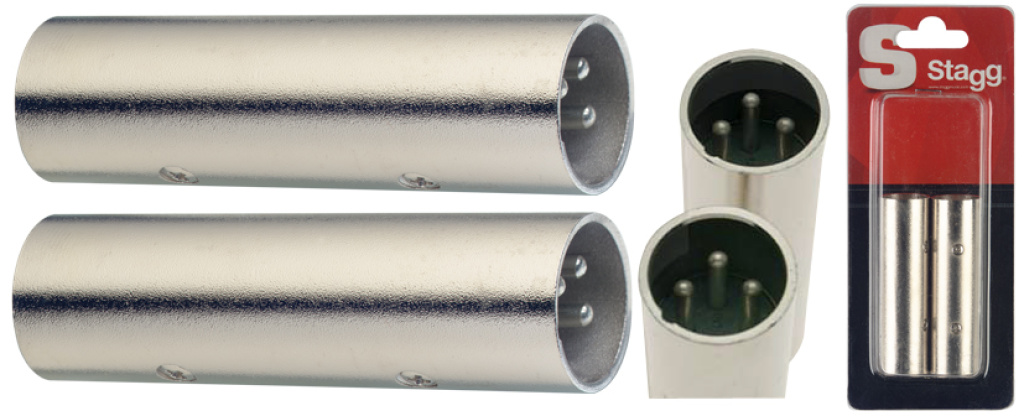 2 Xlr Male/Xlr Male Adapt.-Met