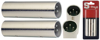 2 Xlr Male/Xlr Male Adapt.-Met