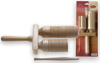 2-Tone Wood Agogo Bell+Mallet