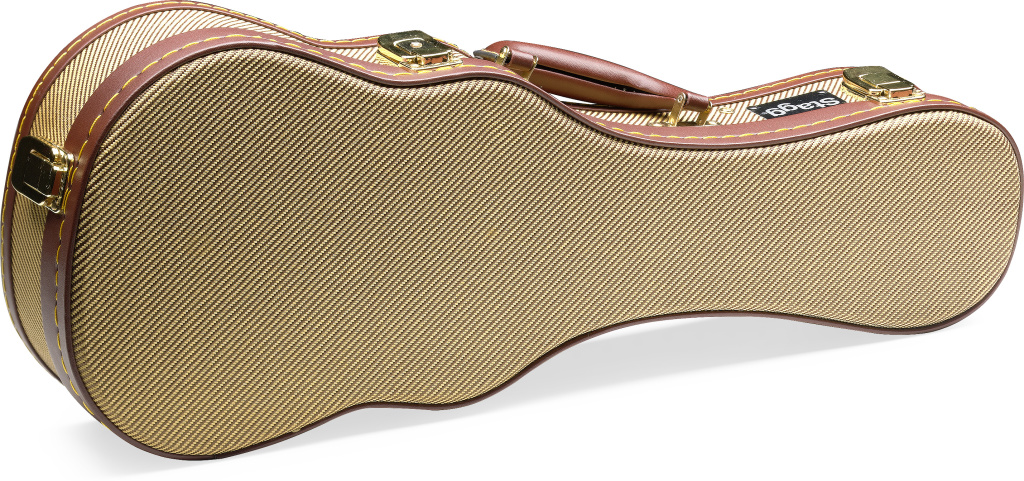 21"Gold Tweed Soprano Uku.Case