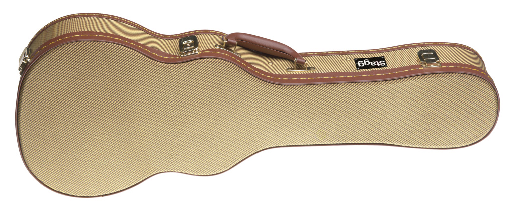 27"Gold Tweed Tenor Ukule.Case