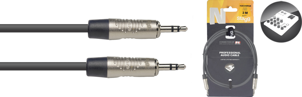 2M/6FT AUDIO mini ST.PLUG DLX - 2