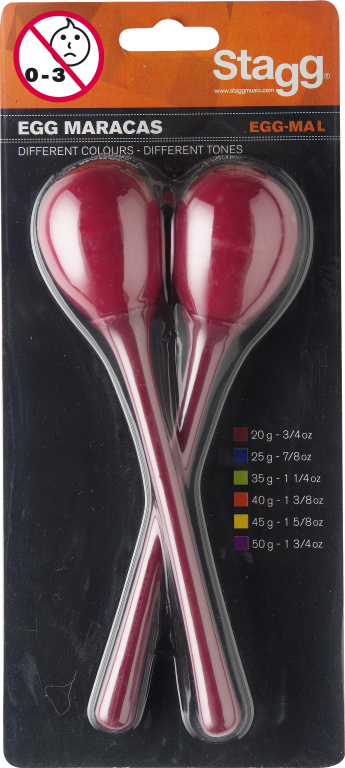 2Pc Egg Maracas L/ 3/4Oz/Red