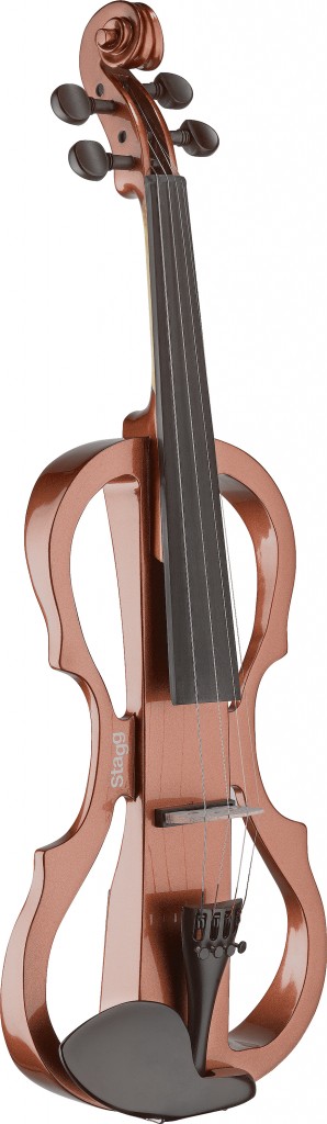 Elec.Vln&Hdphone+Softc Violin Brown
