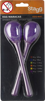 2Pc Egg Maracas L/7/8Oz Purple