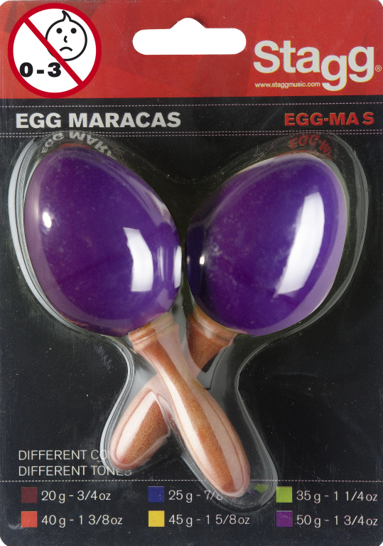2Pc Egg Maracas Small 25gram  Purple