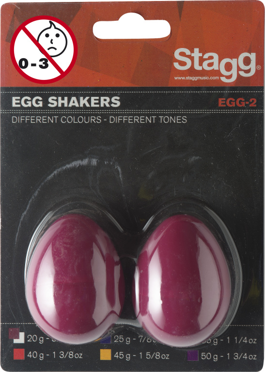 2Pc Egg Shakers/ 3/4Oz/Red - 2