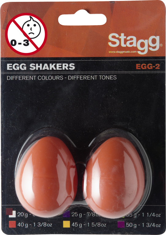 2Pc Egg Shakers/1 3/8Oz/Orange