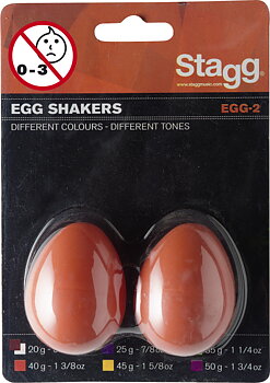 2Pc Egg Shakers/1 3/8Oz/Orange