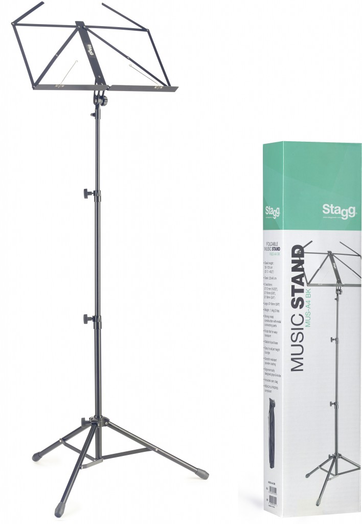 3 Sections Music Stand-Black
