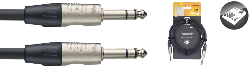 3M/10FT AUDIO CBL STER.PLUG DL - 2
