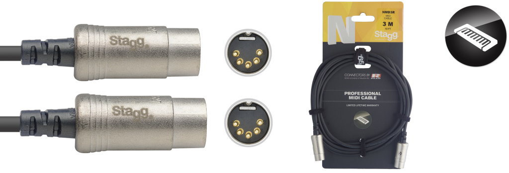 3M/10Ft Midi Cable Dinm Dlx - 2