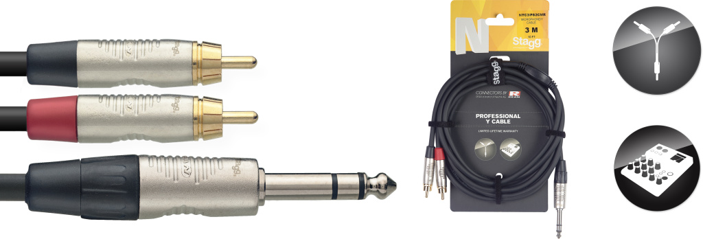 3M/10FT SPLIT ST.PLUG-2RCAm DL - 2