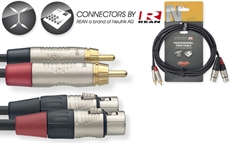 3M/10FT TWIN CBL RCAm-XLRf DLX