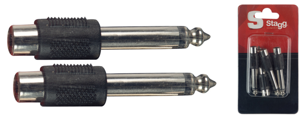 4 Male Jack/Fem. Rca Adapt-Met