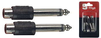 4 Male Jack/Fem. Rca Adapt-Met