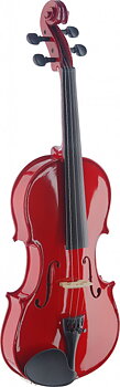 4/4 Violin Solid Maple/Soft case Trans Red