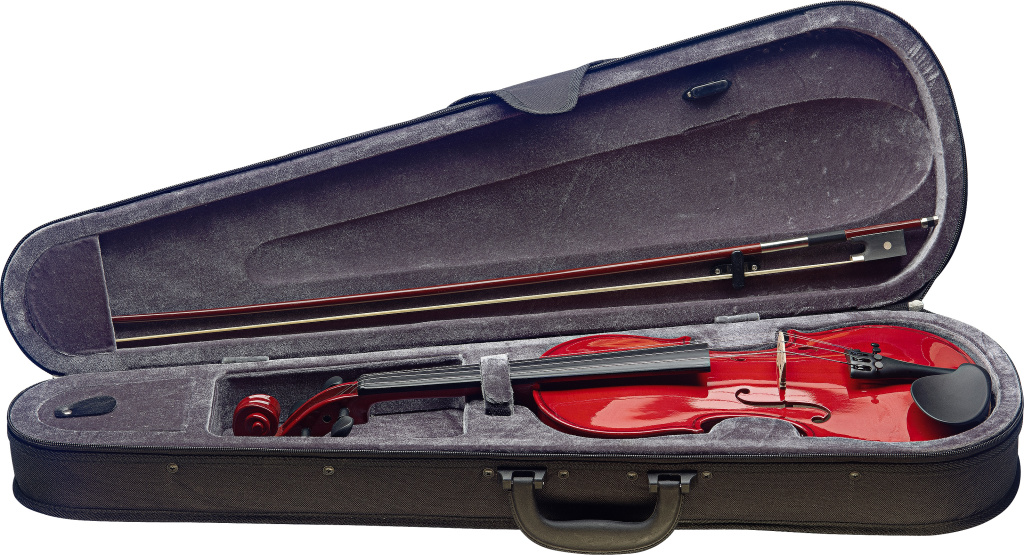 4/4 Violin Solid Maple/Soft case Trans Red - 2