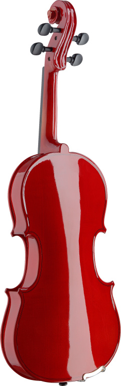 4/4 Violin Solid Maple/Soft case Trans Red - 3