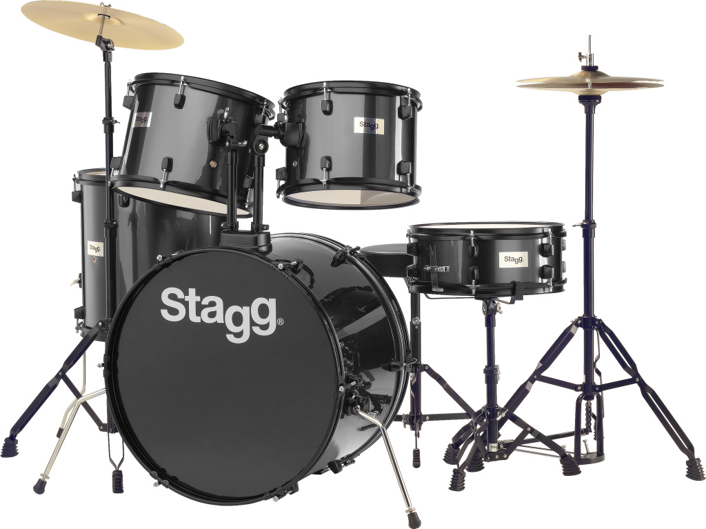 5Pc Drset.22"+Hw/Cym/Throne-Bk