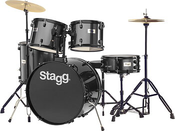 5Pc Drset.22"+Hw/Cym/Throne-Bk