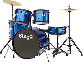 5Pc Drset.22"+Hw/Cym/Throne-Bl