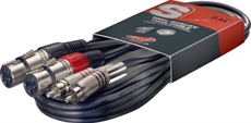 60CM/2FT TWIN CABLE RCAm-XLRf