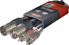 60CM/2FT TWIN CABLE RCAm-XLRm