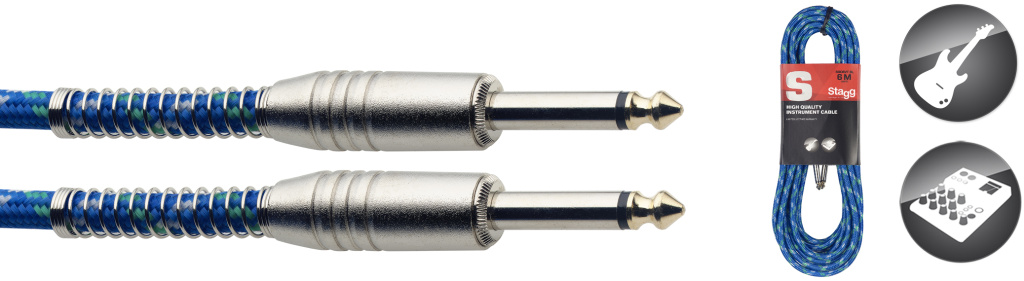 6M/20FT VINTWEED CABLE-BLUE