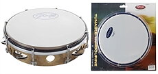 8"Tambourine 1Row Jg/Plst Wood