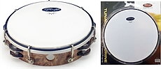 8"Tambourine 2Rw Jg/Plst Wood