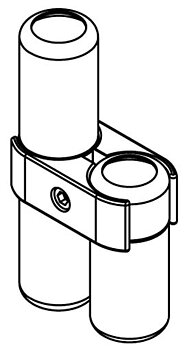 2 Displ.Connectors 2Up1Down-Bk