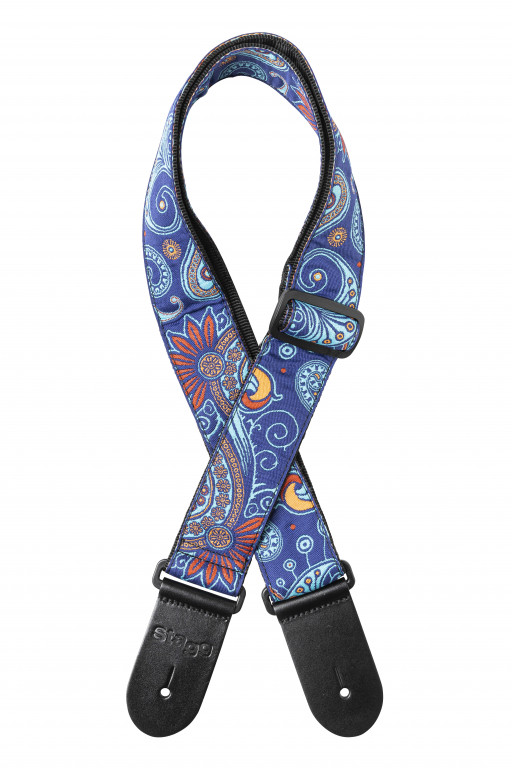 Woven Strap Paisley2 Blue