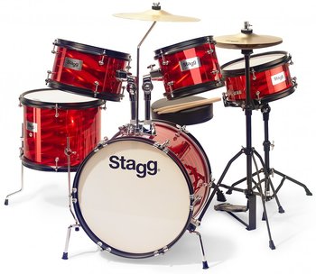 5Pc 16"Jr Drset+Hw/Throne-Red