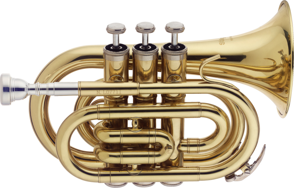 Bb Pocket Trumpet+S/C, Lacquer - 2
