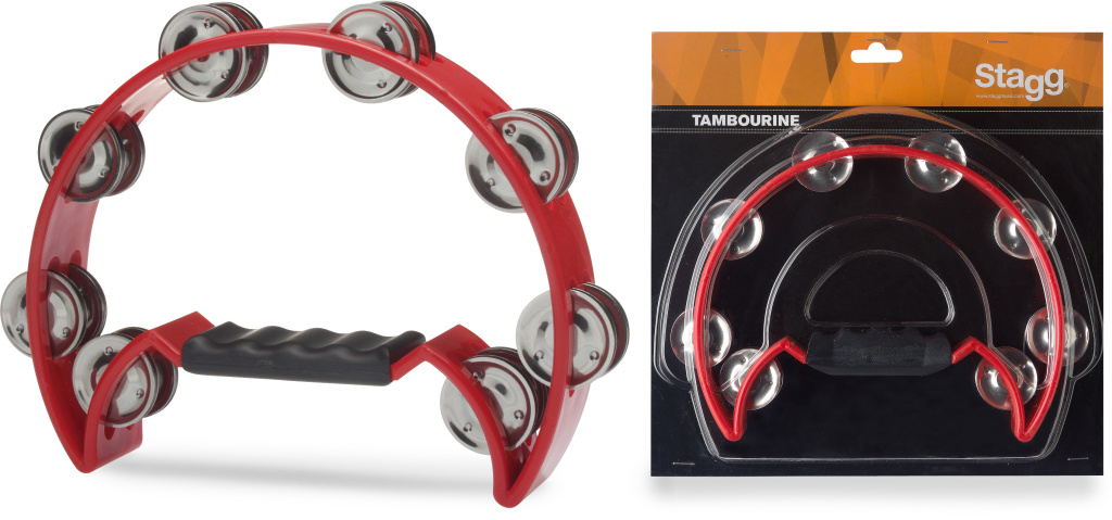 Cutaway Tambourine 16 Jing,Red
