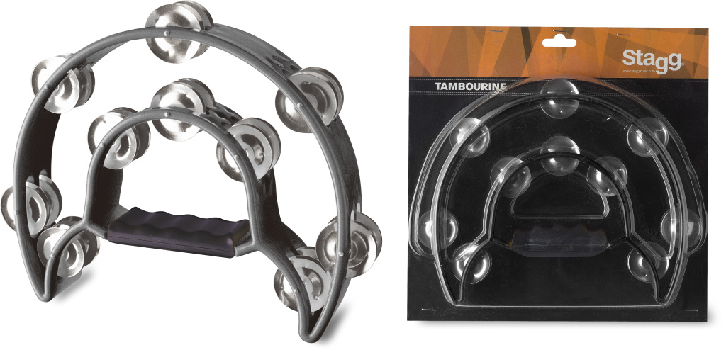 Cutaway Tambourine 20 Jing,Blk